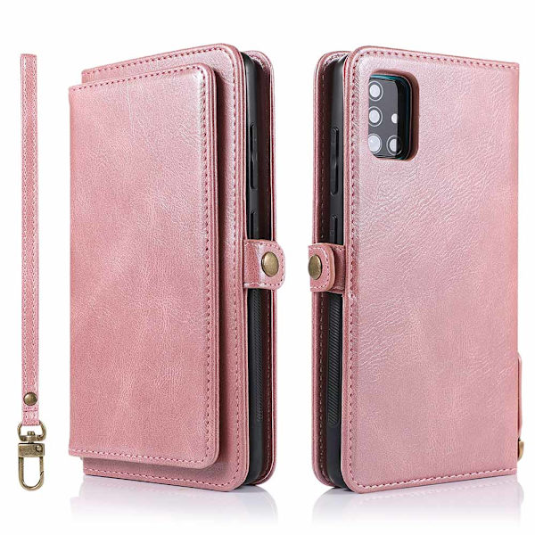 Elegantti ja kestävä lompakkokotelo - Samsung Galaxy A51 Roséguld