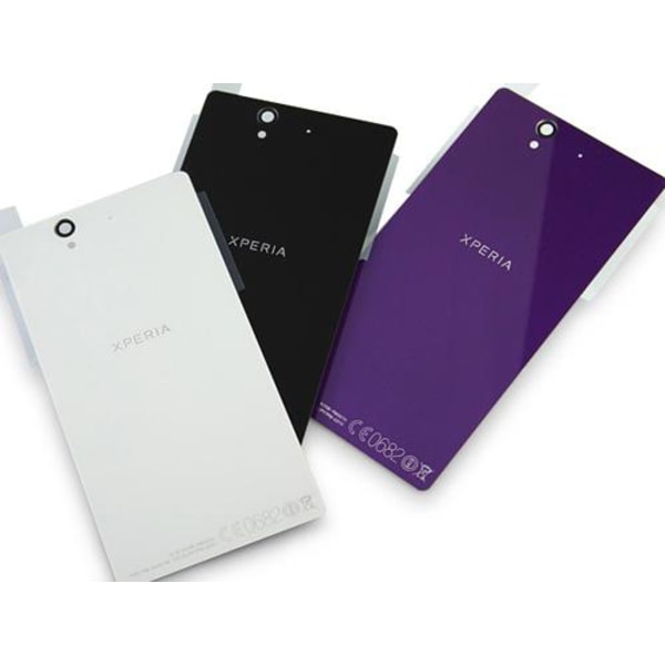 Sony Xperia Z battericover (bagside) Sort/hvid/lilla Vit