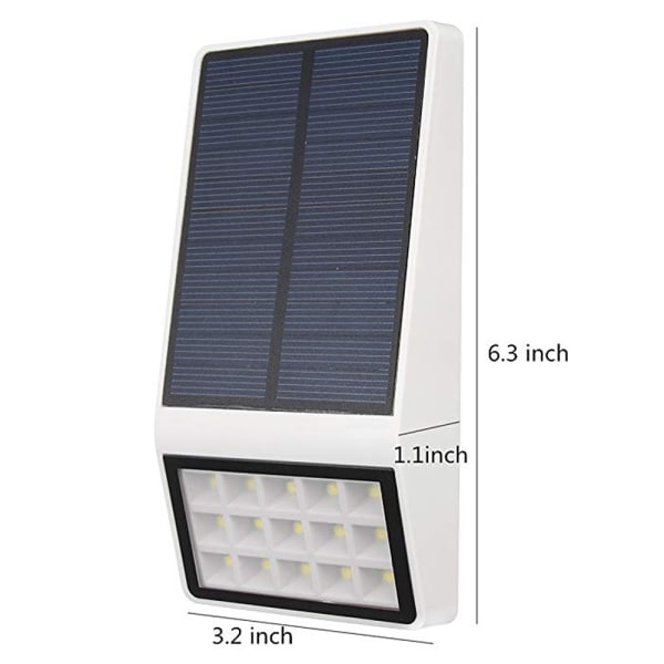 Soldriven Utelampa med automatisk sensor (LED) Svart