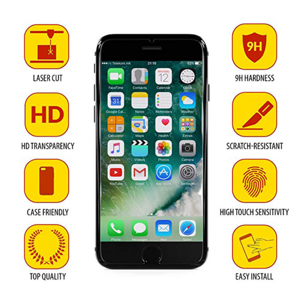 iPhone 7+ näytönsuoja 4-PACK Standard 9H Screen-Fit HD-Clear