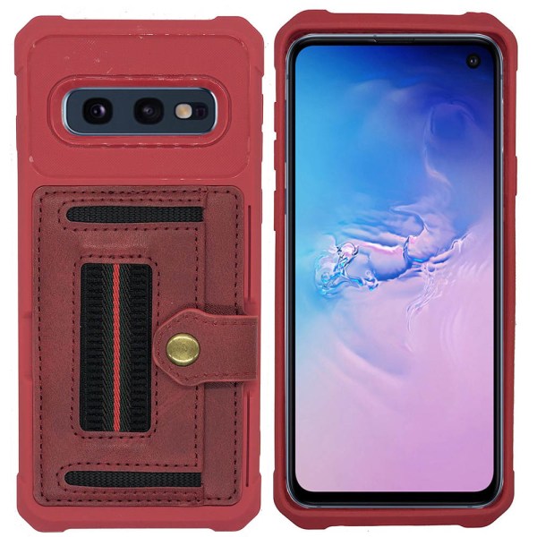 Stilfuldt cover med kortrum - Samsung Galaxy S10E Röd
