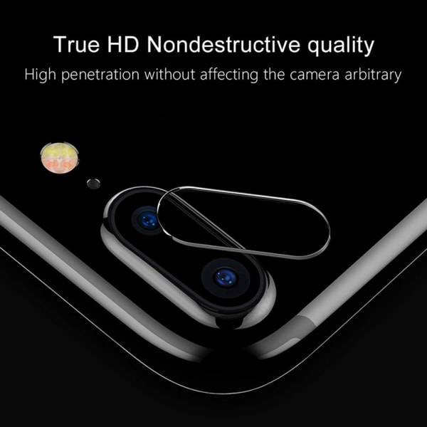2-PACK iPhone 7 Plus kameralinsedeksel Standard HD Transparent/Genomskinlig