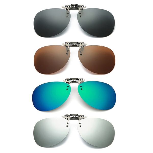 Polarized Exklusiva Solglasögons Överdrag Silver