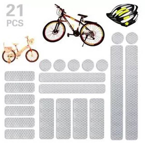 21-Pack Reflex Remsor i Olika Formar Blå