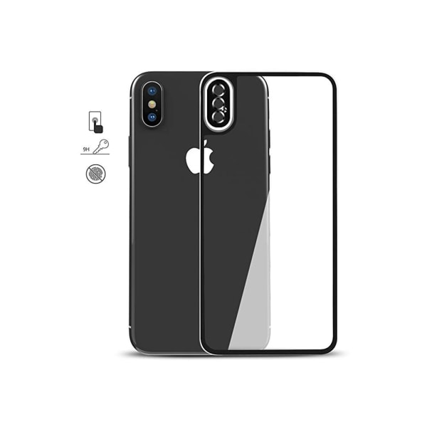 Fram&Baksida HuTech Skärmskydd 3D i Aluminium iPhone X/XS Svart