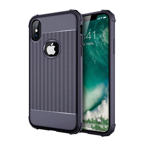 Stilsäkert Skyddskal (LEMAN) till iPhone XS Max Marinblå Marinblå