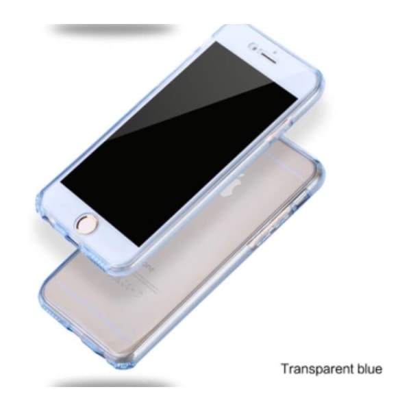 iPhone 7 -  Dubbelt Silikonfodral med TOUCHFUNKTION Blå