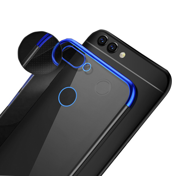 Huawei P Smart 2018 - Gjennomtenkt Floveme-deksel i silikon Blå