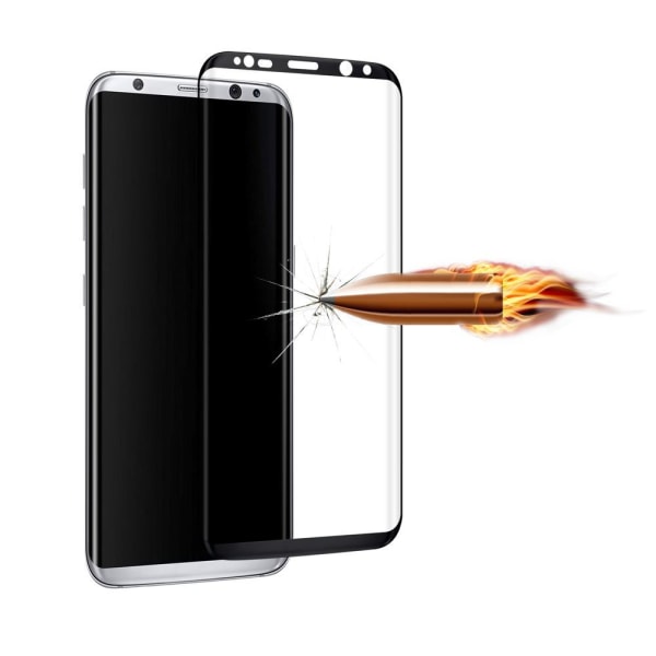 Samsung Galaxy S8 - (3-PACK) HuTech EXXO näytönsuoja kehyksellä Silver/Grå