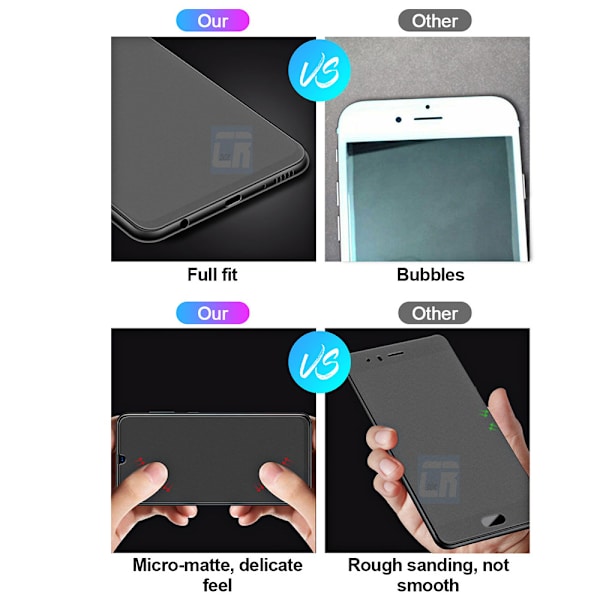 A51 3-PAK Skærmbeskyttelse 2.5D Anti-Fingerprints 9H 0,3mm Svart