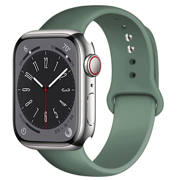 Klassisk holdbart silikonearmbånd til Apple Watch 38mm/40mm/41mm Grå M