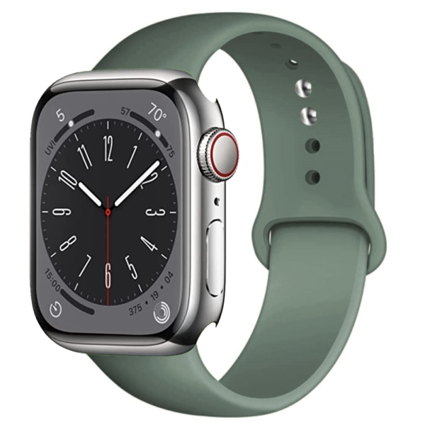 Silikonreim Holdbar Apple Watch 38mm/40mm/41mm Rosaröd M