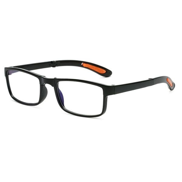 Glat foldbare læsebriller med styrke Svart +4.0
