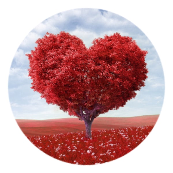 Mobilh�llare i elegant motiv "Tree-Heart" - Pop-stand -