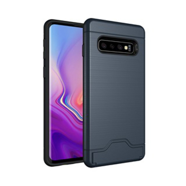 Samsung Galaxy S10 Plus - Stilrent Skal med Kortfack (JENSEN) Grå