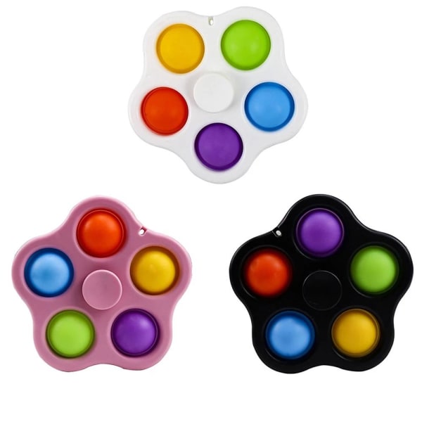 Smidig Blomma Fidget Toy / Fidget Leksak / Simple Dimple Pop It Rosa