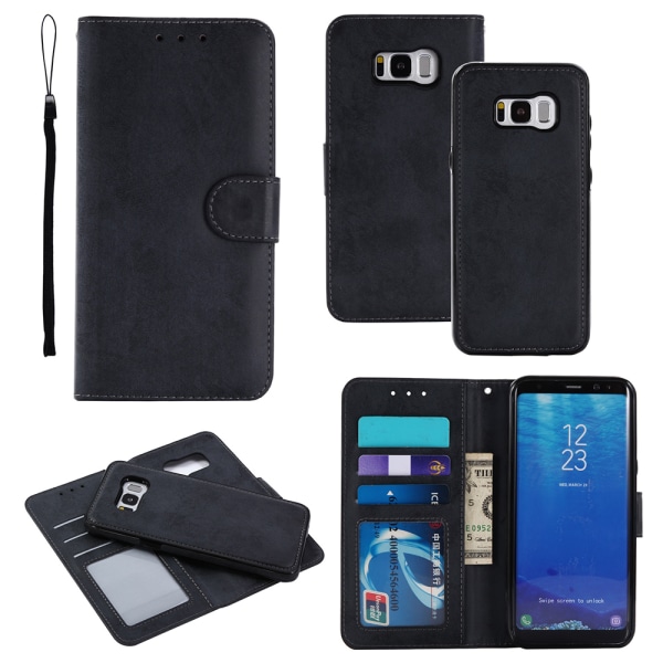 Samsung Galaxy S8 - Silk-Touch-deksel med lommebok og skall Lila