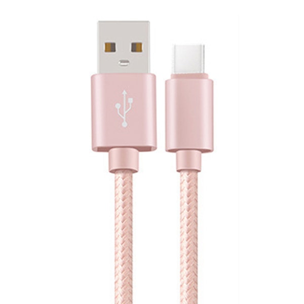 300cm Slitstark USB-C/Type-C Leman Snabbladdningskabel Röd