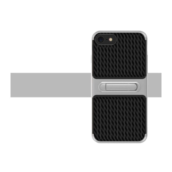 Stötdämpande Hybridskal (Karbon) iPhone 7 Plus FLOVEME Silver