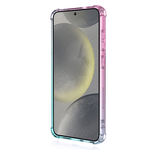 Samsung Galaxy S25 Plus - Smart & Slitstarkt Silikonskal Rosa/Grön