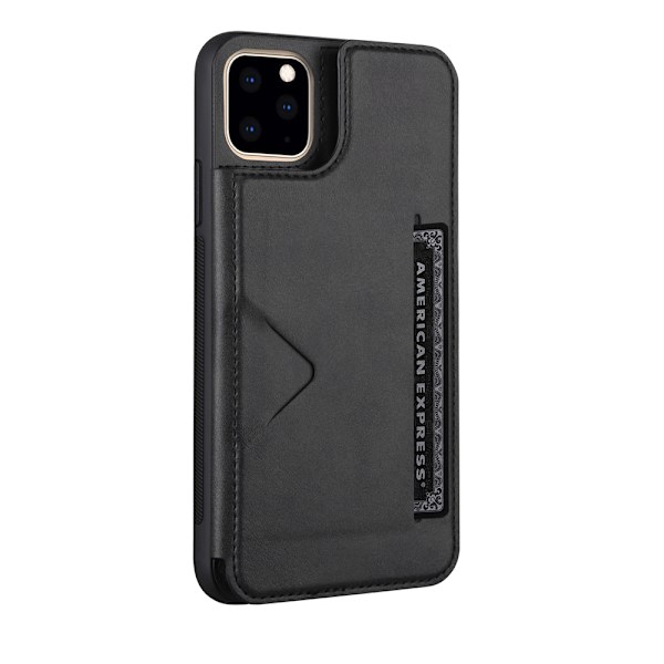 iPhone 11 Pro - Effektfullt Skal med Kortfack Svart