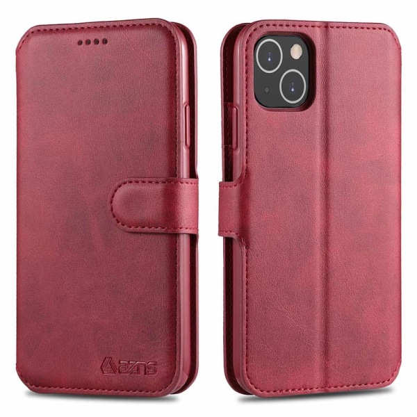 iPhone 13 - Stilig praktisk lommebokdeksel Röd