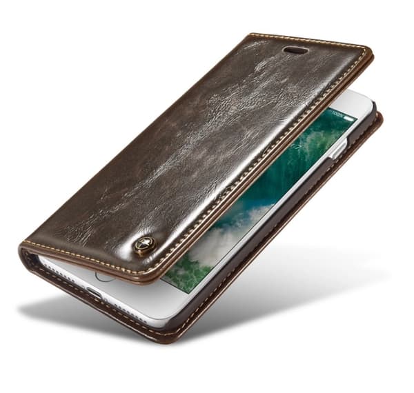 iPHONE 6 PLUS Stilrena Plånboksfodral i Läder från CASEME Vit