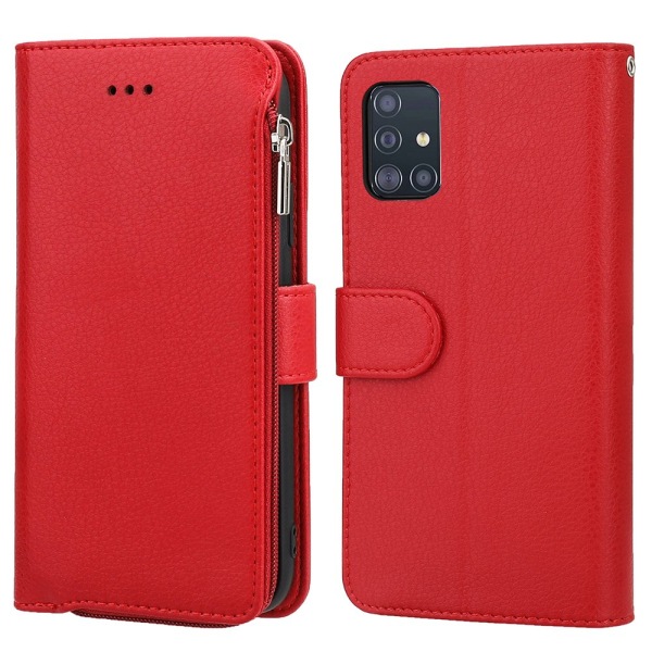 Samsung Galaxy A71 - Effektivt stilfuldt pungcover Röd