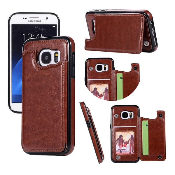 Etui med lommebok til Samsung Galaxy S7 Roséguld