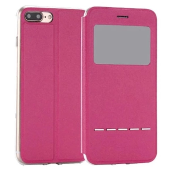 iPhone 8 Robust Elegant Smartfodral Fönster & Svarsfunktion Rosa