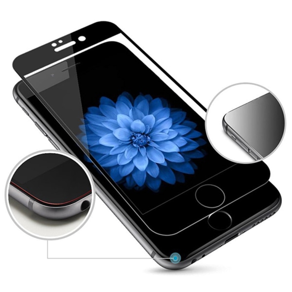 iPhone 7 3-PACK näytönsuoja 2.5D kehys 9H 0.3mm HD-Clear Svart
