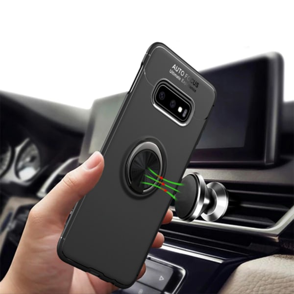 Praktisk cover fra Auto Focus Ring Holder - Samsung Galaxy S10 Röd/Röd