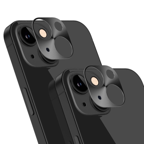 2-PAKK iPhone 14 Plus skjermbeskytter + kameralinsebeskytter 2,5D HD 0,3 mm Transparent