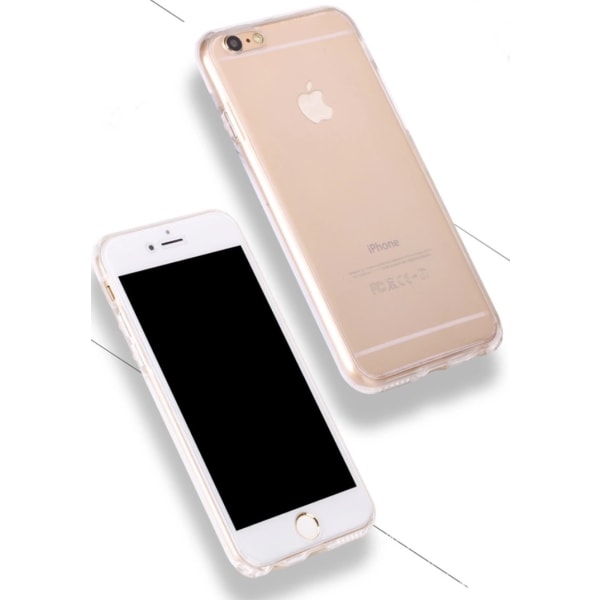 iPhone 6/6S Kaksipuolinen silikonikotelo TOUCH FUNCTION -toiminnolla Genomskinlig