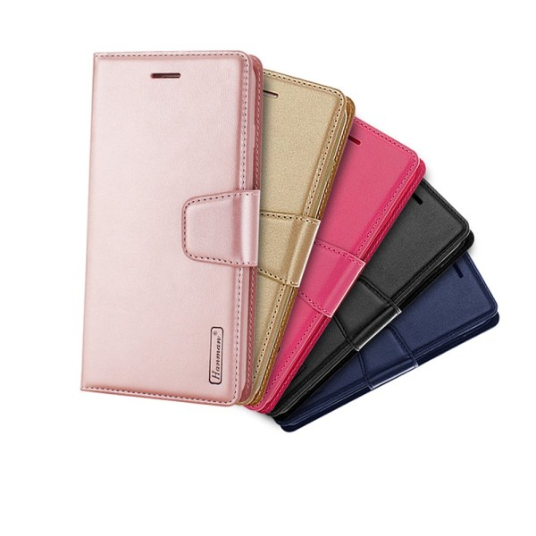 Smart og stilig deksel med lommebok til iPhone 8 Plus Rosa