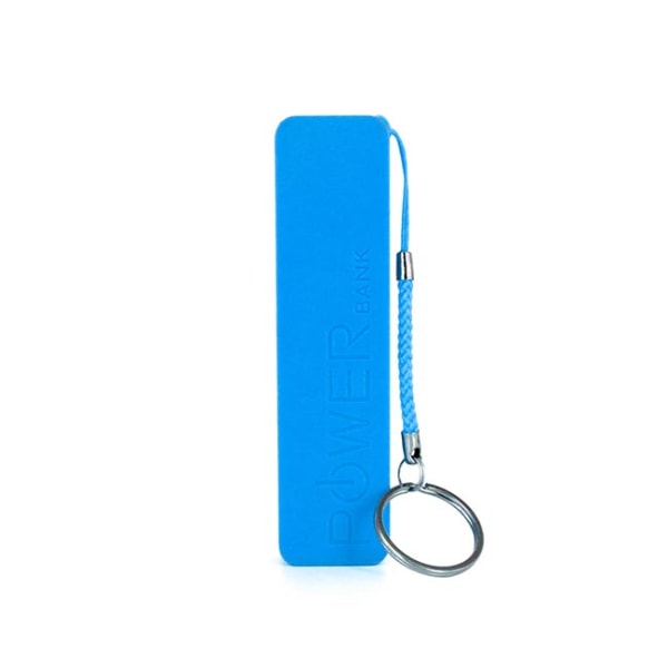 Powerbank - Käytännöllinen sininen älypuhelin Powerbank avaimenperällä Blå