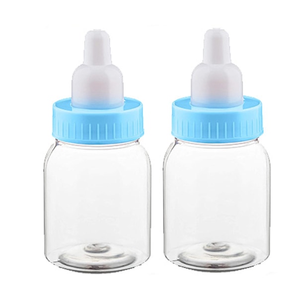 Sød mini-babyflaske dåbsgave baby shower Blå