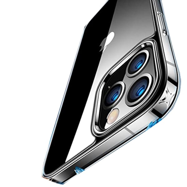 iPhone 12 Pro Max - Suojaava silikonikuori + näytönsuoja Transparent/Genomskinlig