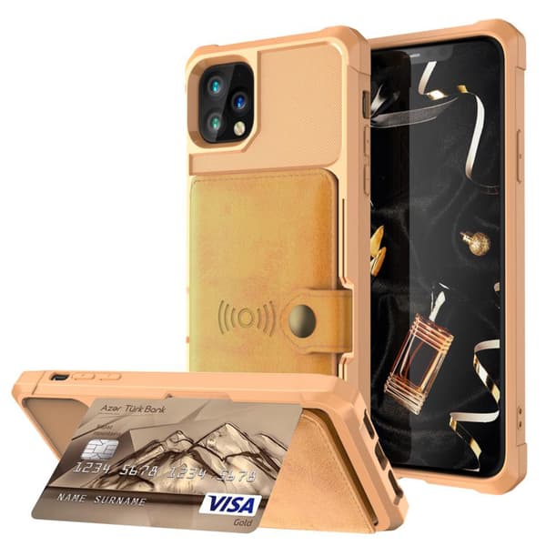 Skal med Kortfack - iPhone 11 Svart
