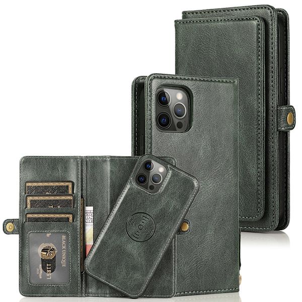 iPhone 12 Pro - 2 i 1 Plånboksfodral Röd