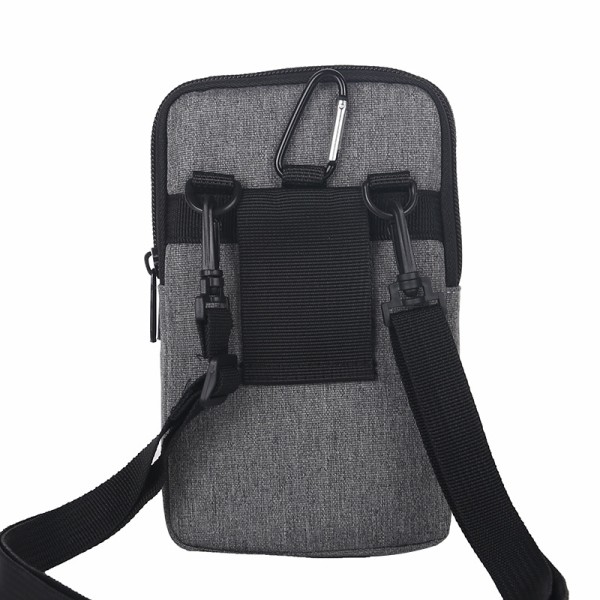 Komfortabel mobiltaske Skuldertaske i sportsdesign Mörkgrå