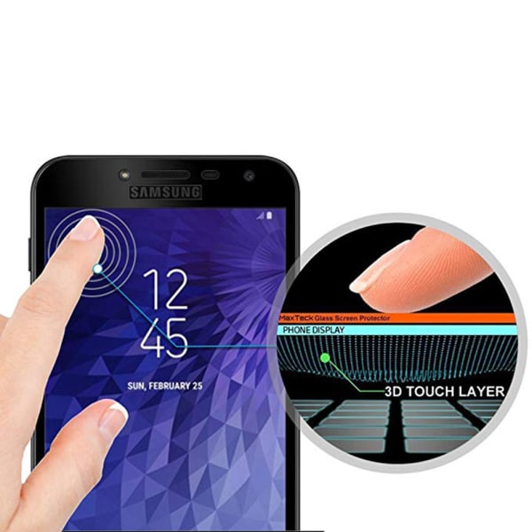 Samsung Galaxy J4 2018 3-PACK näytönsuoja 3D 9H HD-Clear ProGuard Svart