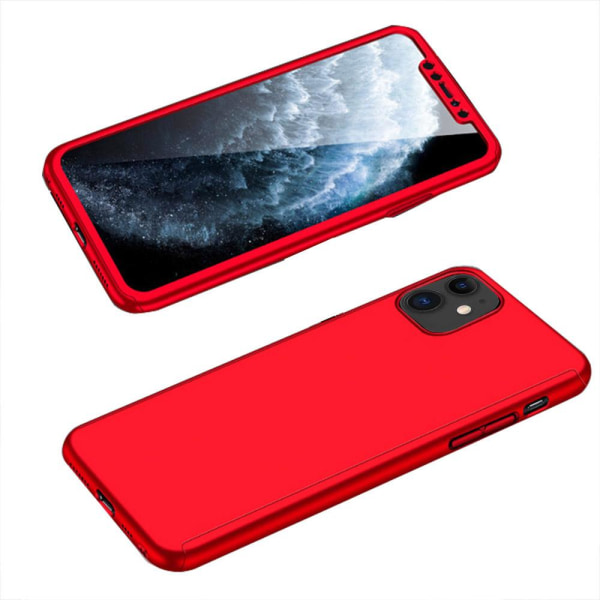 iPhone 12 Mini - Stilfuld beskyttende dobbeltskal (FLOVEME) Röd