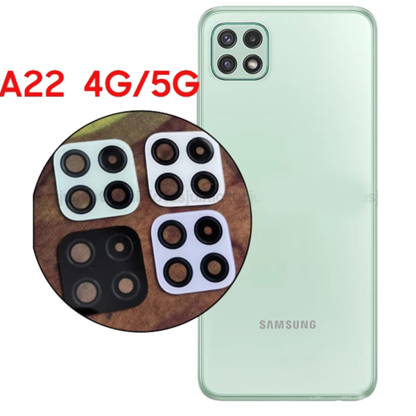 Samsung Galaxy A22 5G 2.5D HD kameralinsedeksel Svart