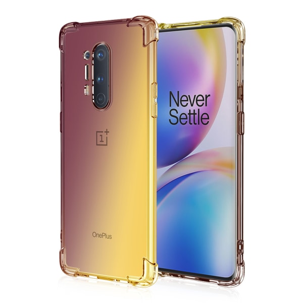 Genomtänkt Silikonskal - OnePlus 8 Pro Blå/Rosa