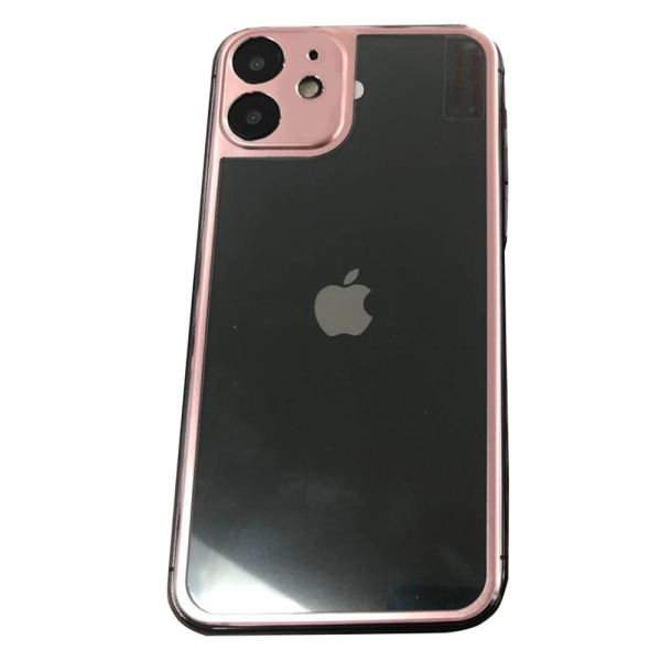 Alumiininen takapaneelin näytönsuoja iPhone 11 + titaaniseosmetalli Roséguld