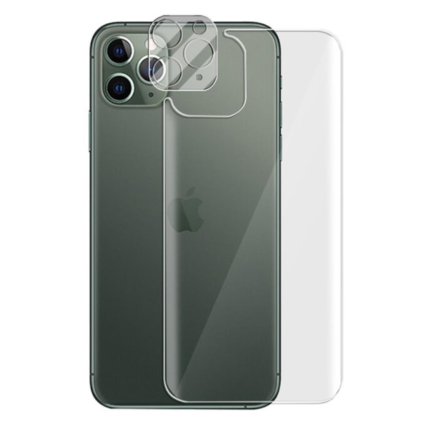 2-PACK 3-i-1 iPhone 12 Pro Max for- og bagside kamera linsecover Transparent/Genomskinlig