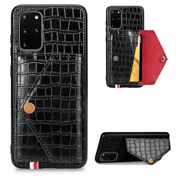 Skal med Kortfack - Samsung Galaxy S20 Plus Blå
