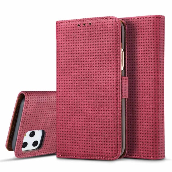 Profesjonelt slitesterkt lommebokdeksel - iPhone 11 Pro Röd