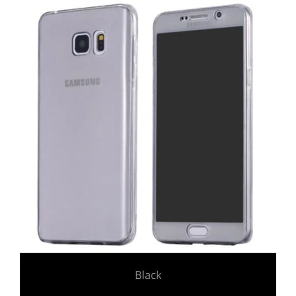 Samsung S7 Dubbelsidigt silikonfodral med TOUCHFUNKTION Svart